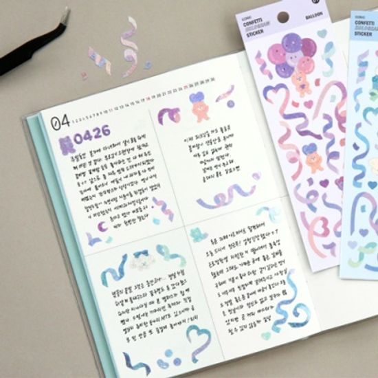 아이코닉 컨페티 홀로그램 씰스티커