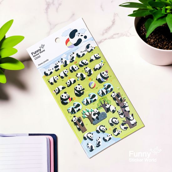 퍼니스티커 C510.2 홈판다 캐스팅 차일드 스티커