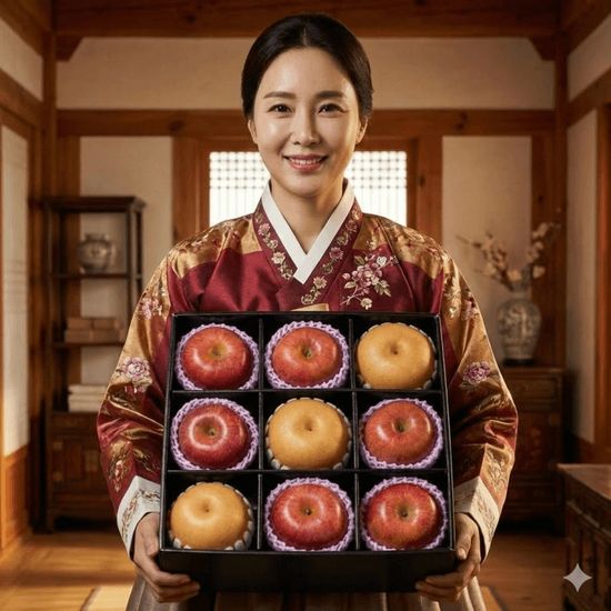 [자연예서] 명품 혼합 3호 과일선물세트(사과6+배3)