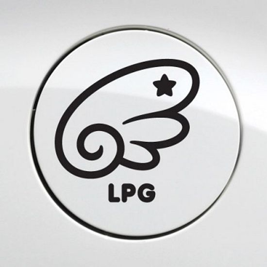 주유구_천사날개 LPG [자동차스티커/주유구스티커]
