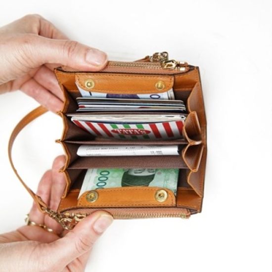 Ane TWIN ZIP MULTI WALLET-MINI BAG_GREEN