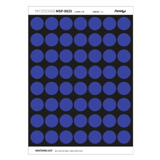 폼텍 마이스티커 프린트 전용 라벨 08 스틸 블루 25mm