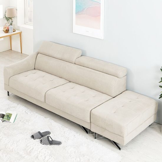 딜라잇 3인용 아쿠아텍스 패브릭 소파 (착불)