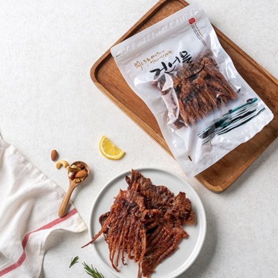 두툼하고 부드러운 맛있는 맥반석 숏다리 오징어 200g