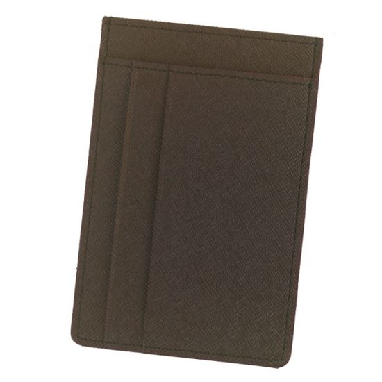 웍스 메쉬패턴 인조가죽 슬림 카드지갑 AS502 브라운