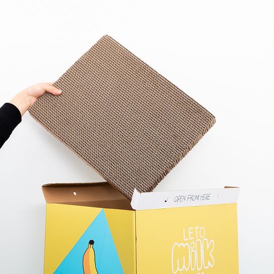 레토 우유갑 고양이 스크래쳐 숨숨집 대형 LCH-S01