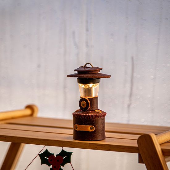 [캠핑덕] 골제로 랜턴 천연 가죽 쉐이드 위스키 