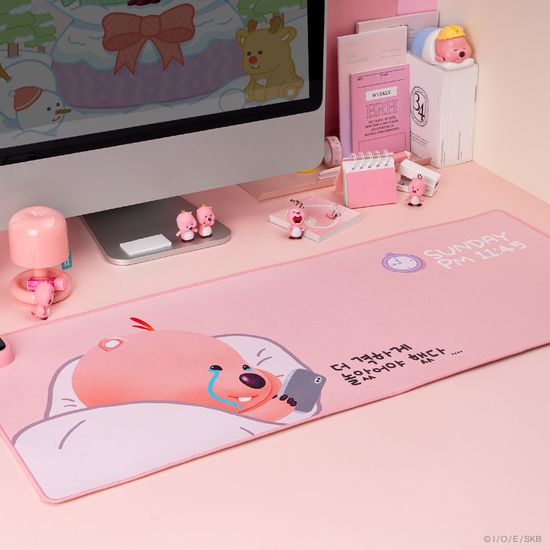 잔망루피 따뜻한 온열 장패드 데스크매트