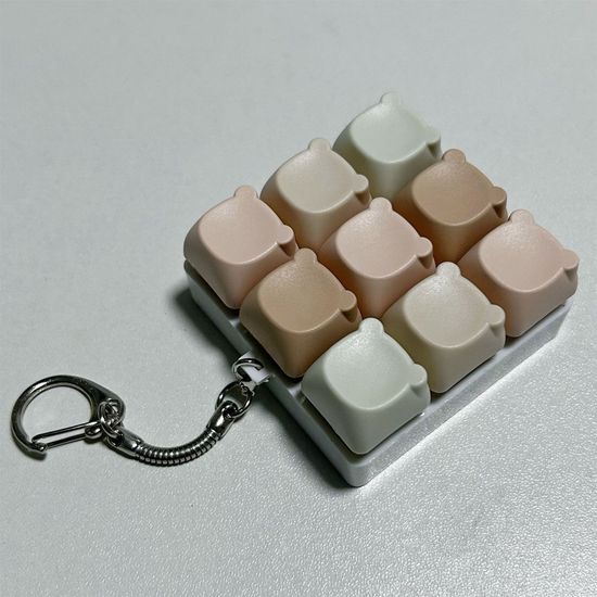 곰돌이 키보드 딸깍이 키캡 피젯토이 키링 9구 장난감