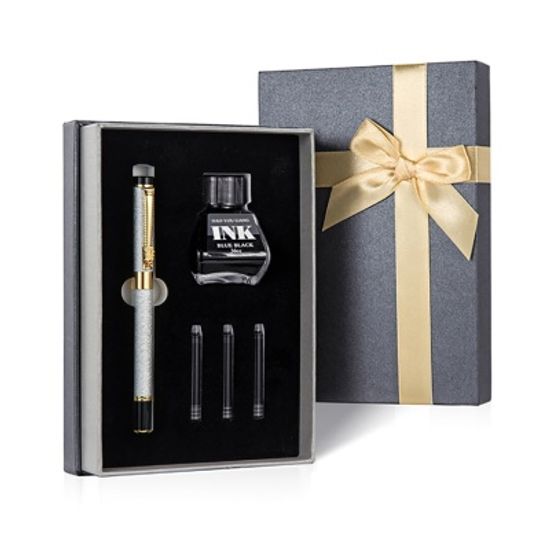 그랜드 드래곤801 만년필 3종세트 컨버터 병잉크 실버