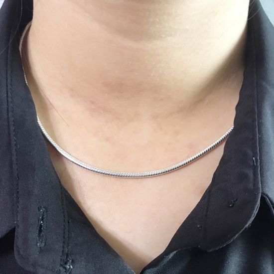 스넥 실버줄 은목걸이 2.5mm 남여공용 뱀줄 유니크