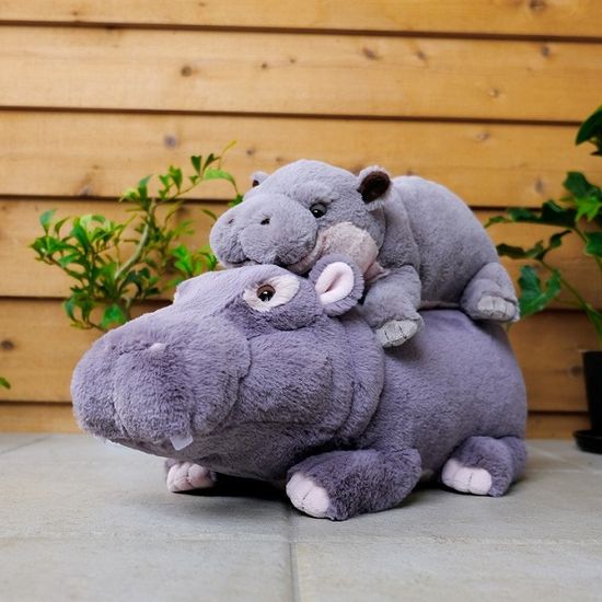 무릎인형 하마 애착 인형 동물 쿠션