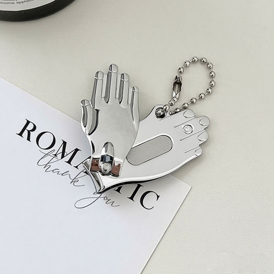 합장 손톱깎이 불교 굿즈 웃긴 쓸데없는 키링 행운