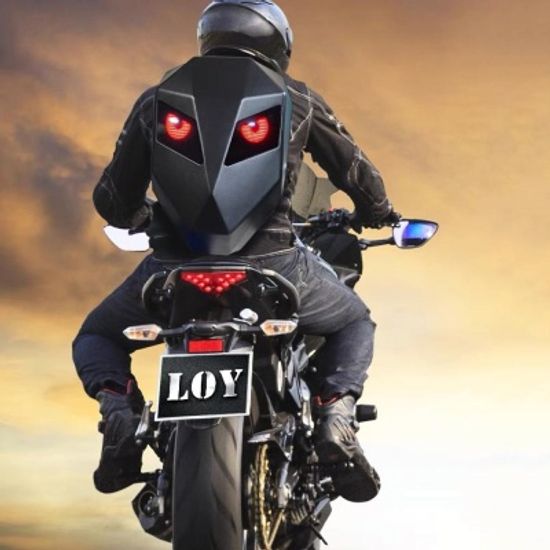 바이크 백팩 LED 오토바이 가방 방수 헬멧수납 리어백