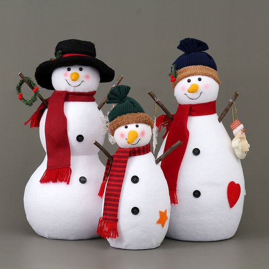 [도토로]화이트 스마일 눈사람 가족 3종세트
