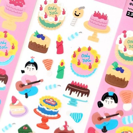 [달페이퍼] 일상다반사_케이크와 홈파티 씰스티커