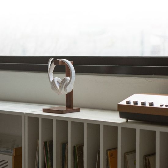 모스 원목 헤드폰 거치대 사각