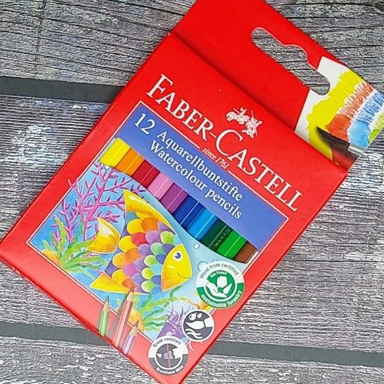 파버카스텔 미니 지관 12색 수채색연필 114412 1개