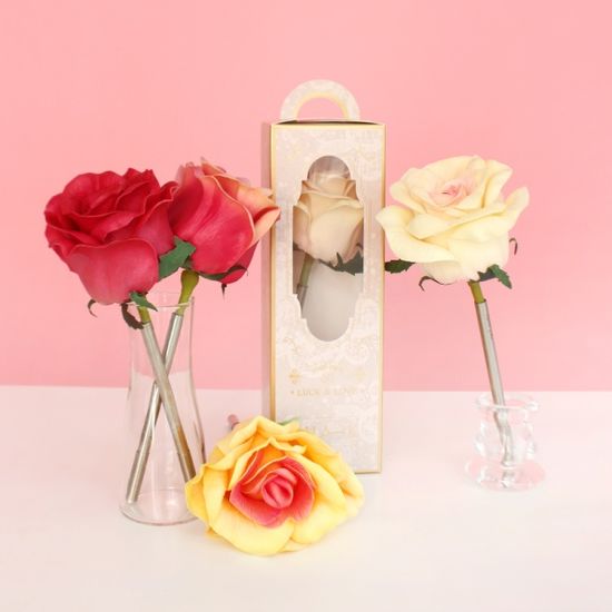 옐로우오렌지 엘레강스 로즈 장미 플라워펜 - yellow orange elegance rose flower pen
