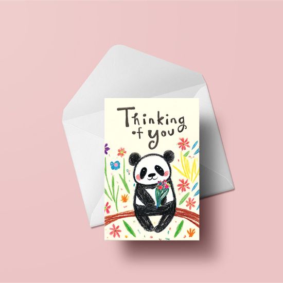THINKING OF YOU 고양이카드 캘리그라피