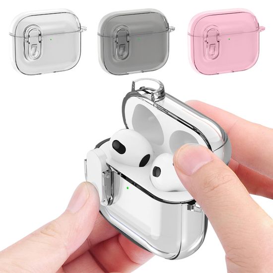 에어팟 4세대 심플 클리어 투명 락 잠금 TPU 케이스