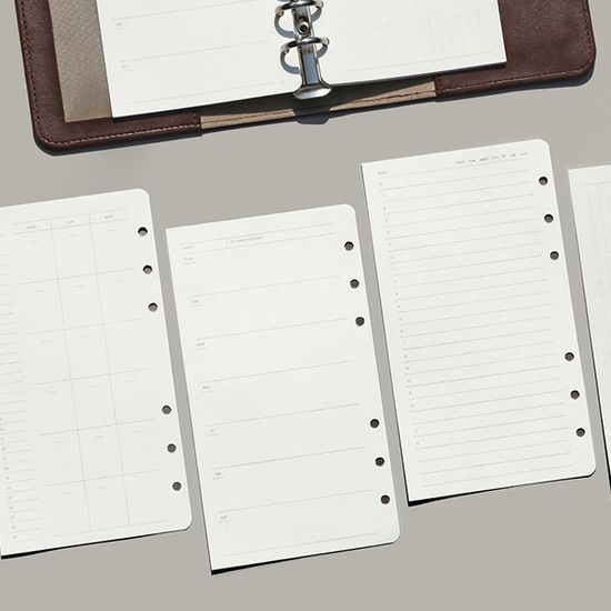 [A6] 새틴 레이어북 리필 속지 - M80 (6종)