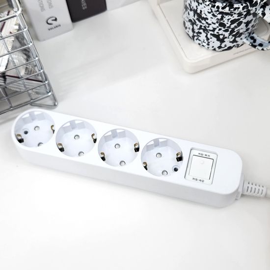 에스탭 국산 멀티탭  4구 과부하차단 스위치 