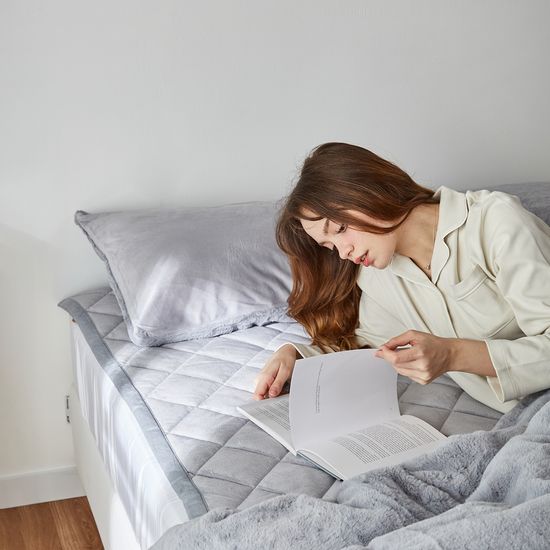 홈랩 극세사 밍크풀세트 (이불+베개커버+패드) 2color