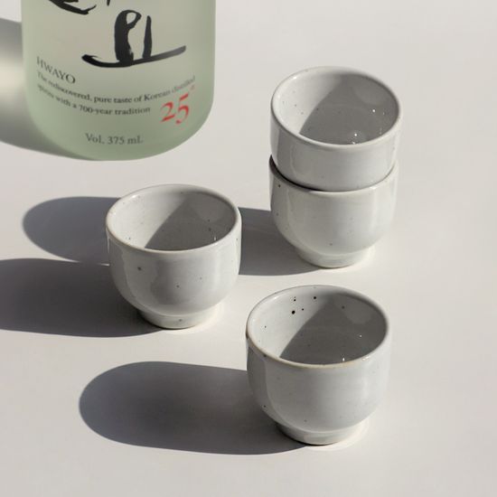 [선물] 진 고백자 국산 도자기 소주잔 60ml 4p