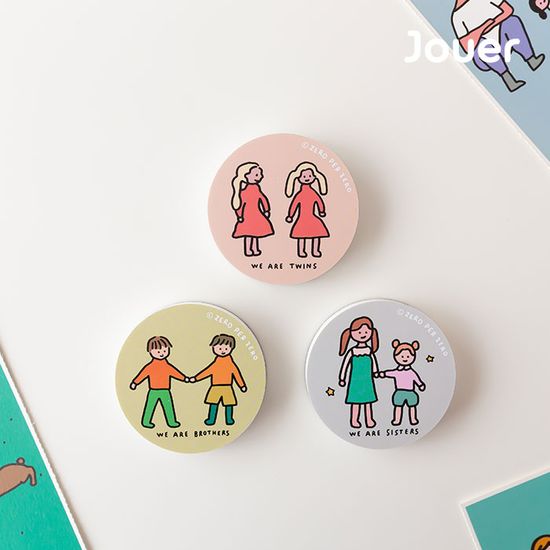 [꼬메모이X제로퍼제로] 자석지우개 시스터스&브라더스