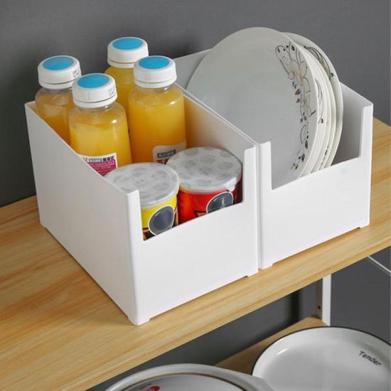 플라스틱 직각 수납함 바구니 와이드형 미디움 F755