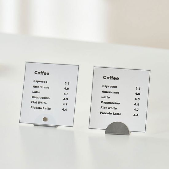 실버 메탈 자석 스탠드 가격표 메모꽂이 네임택