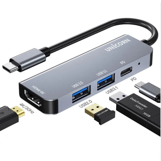 4 IN 1 HDMI C타입 멀티 허브 TCH-P10