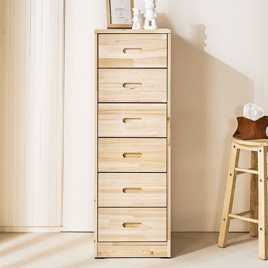 두리 삼나무 원목 5단 서랍장 400 (착불)