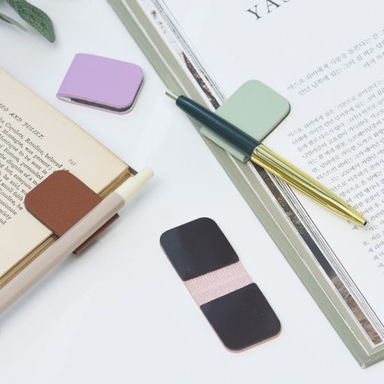 심플 가죽 자석 북마크 북클립 책갈피