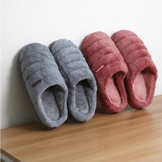 극세사 보온 쿠션 슬리퍼 (6color)