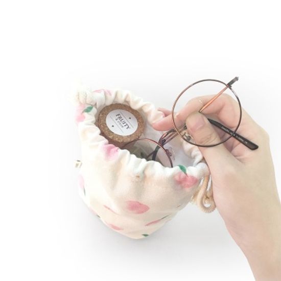 PEACH STRING POUCH(M)