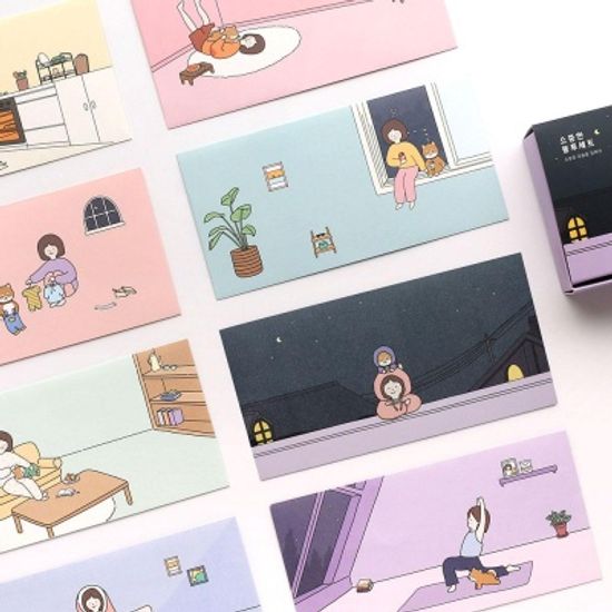 핑크풋 보리야누나야가로봉투세트