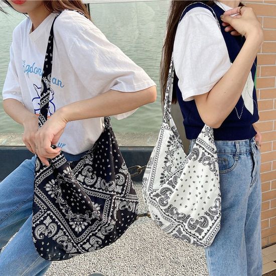 손수건백 반다나백 패브릭 크로스 숄더백 (WC6297B)