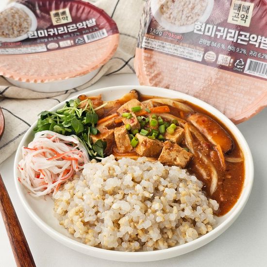 빼빼곤약 100g당 56kcal 현미귀리곤약밥 140g x 10팩