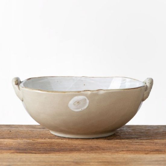 이천도자기 미색꽃 넓은 찜기 그릇 소 16cm(WC252E3)