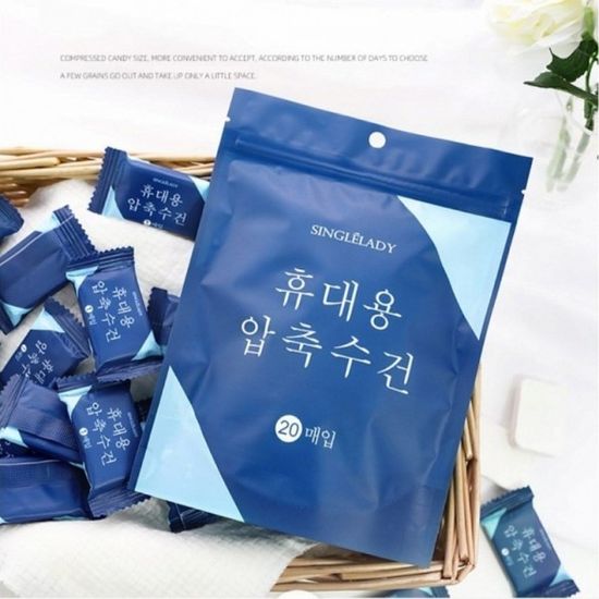 빅사이즈 두꺼운 휴대용 압축수건 타올 세안 클렌징 