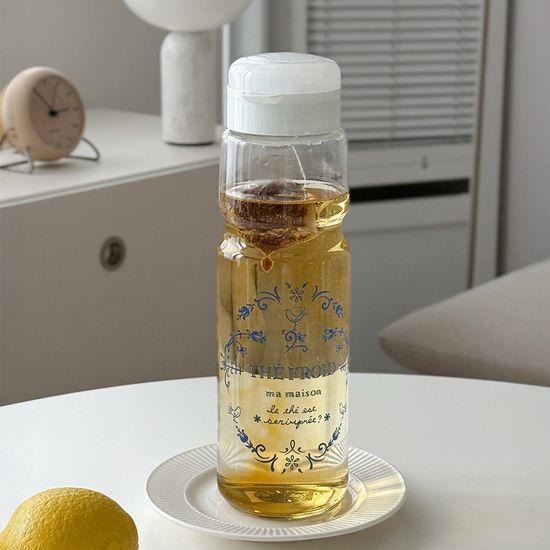 마메종 블루로즈 유리 글라스 티 보틀 1100ml 1p