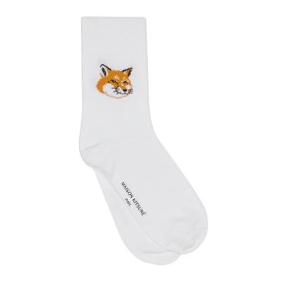 메종키츠네 폭스헤드 양말 DU06403KT0010-P100