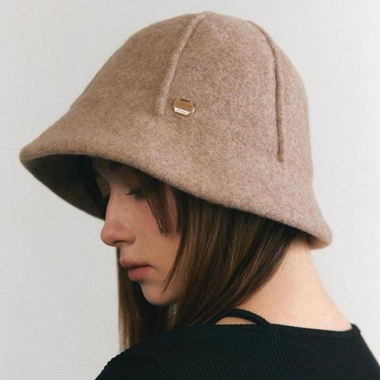 어클렛 울100 솔리드 펠트 라인 벙거지 햇 H018 BEIGE