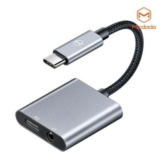 맥도도 USB C to 3.5mm AUX+C타입 충전 듀얼 젠더