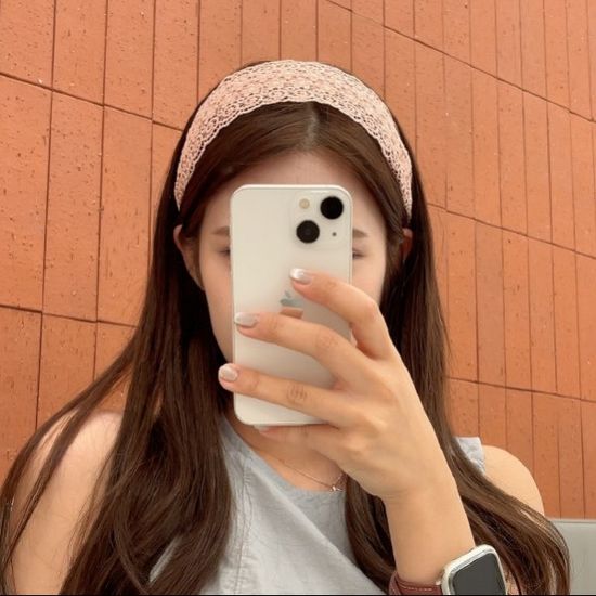 레이스 머리띠 헤어밴드 플로럴패턴 반다나 꽃자수