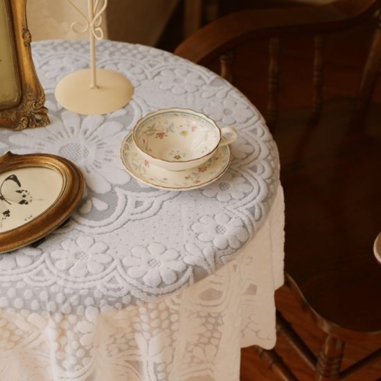 플라워 레이스 식탁보(80cm)