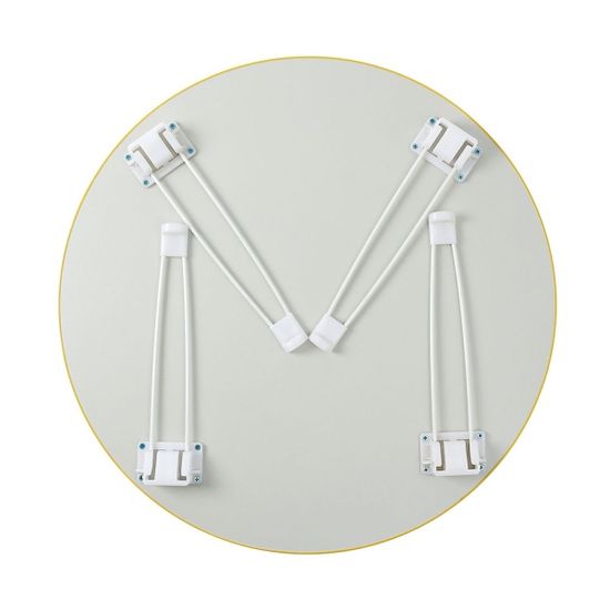 홈인 원형 접이식 좌식책상(옐로우) 공부상