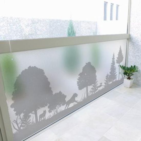 pc582_m-무점착유리시트_동물의왕국_글라스시트지